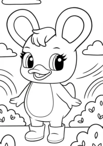 rainbow garden coloring page